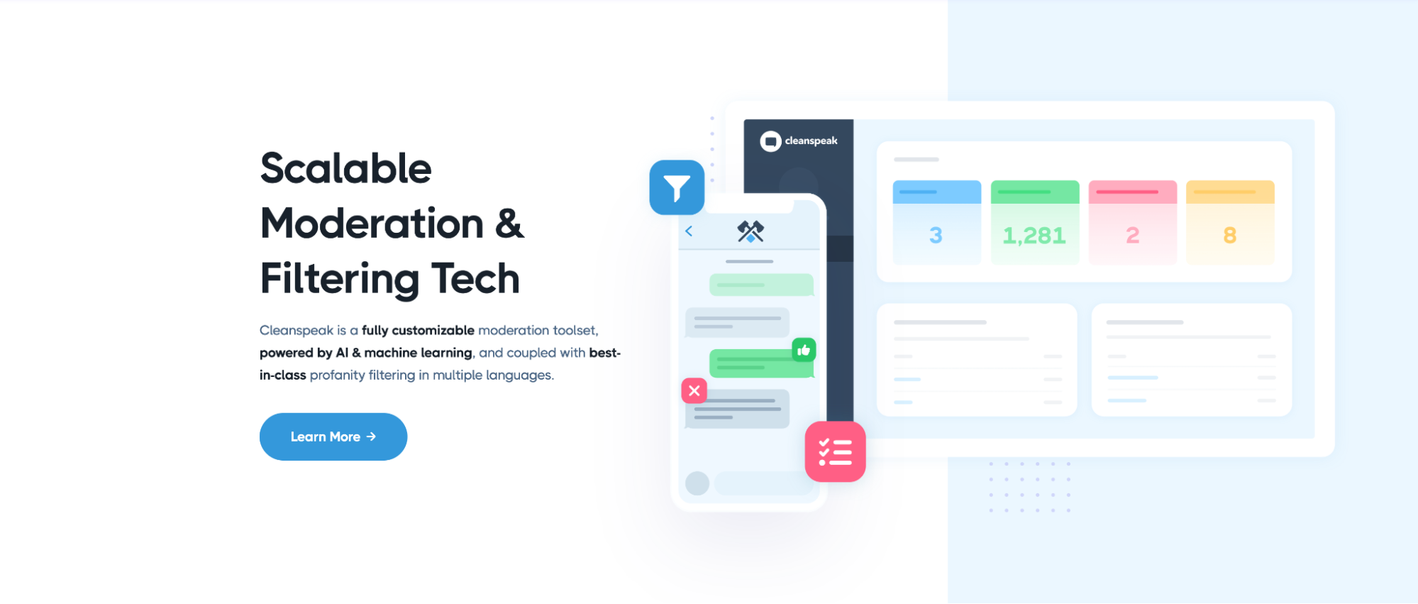 Cleanspeak - Scalable Moderation and Filtering Tech